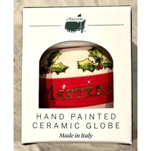 Masters  Christmas Ornament 2025 Made in Italy Hand Painted Ceramic Globe w/Holl